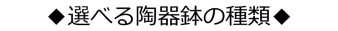 選べる陶器鉢の色